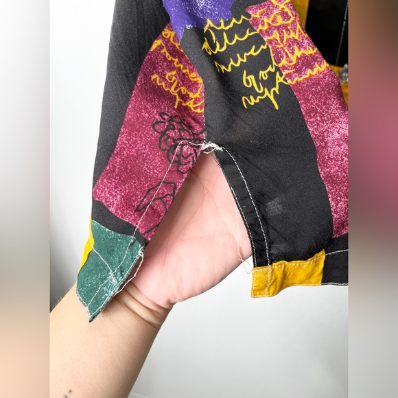 Kathryn Deene Katy D Patches Pattern Print Button Up Short Sleeve Shirt Sz:22/24 - Picture 3 of 8